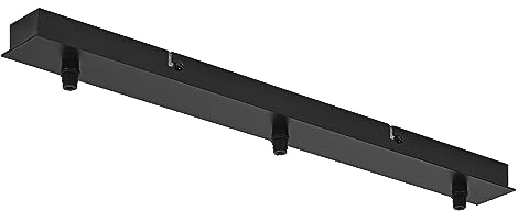 Ledvance Vintage 1906® Pendelleuchte 3X Canopy LINEAR, schwarz, max. 3x15W LED, linearer, schlichter Baldachin für Deckenmontage, Anschluss von 3 Pendelleuchten, minimalistisches Vintage-Design, IP20