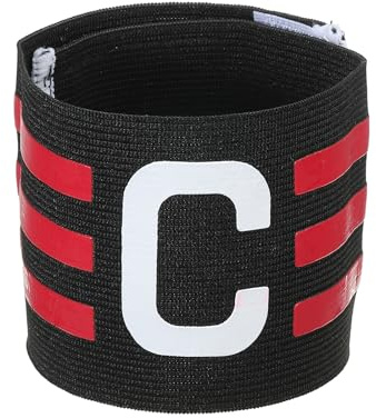 PATIKIL Capitán Brazalete, Ajustable Elástico Fútbol Capitán Brazalete Banda para Exterior Fútbol Entrenamiento Equipo, Negro Rosa Rojo