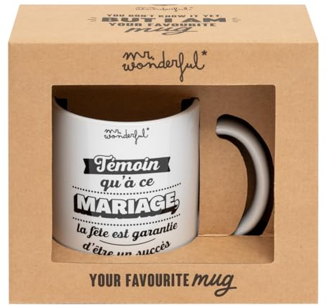 Sr. Wonderful - Taza Iconic - Testigo de que en esta boda la fiesta está garantizada para ser un éxito