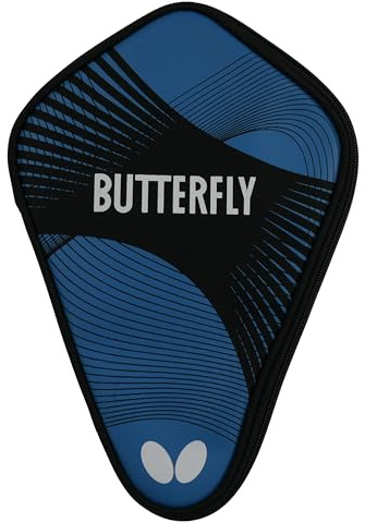 Butterfly Tischtennishülle schwarz/blau Curve CASE II | Aufbewahrungstasche für Zwei Tischtennisschläger & sechs Tischtennisbälle | Geeignet für jedes Alter von Anfänger, Fortgeschrittene & Profis