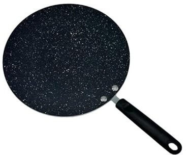 Bargain House - Flat Non-Stick Marble Coating Roti Dosa Tawa Pancake Maker Crepe Pan Premium Quality (32cm)
