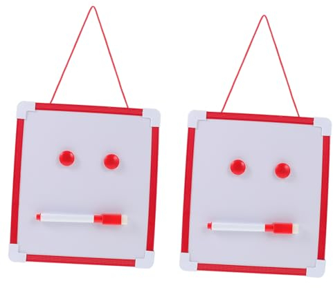 Lurrose 2sätze Junge Mädchen Graffiti Whiteboards Abwischbare Schreib Und Maltafel Für Schule Zuhause Unterricht Magnetische Doppelseitige Tafel Rot Mit Stift Und Magneten