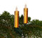 Hellum Catena luminosa per albero di Natale con 20 mini candele dorate con spina, luce bianca calda, cavo verde, con effetto cera, lunghezza totale 12,5 m con 2 cavi di alimentazione da 1,5 m 152494