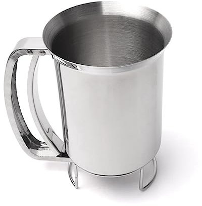 Mskidand 1 Piece Handheld Stainless Steel Batter Dispenser Cake Cupcake Dough Dispensers Kitchen Tool Baking Flour Paste Funnel