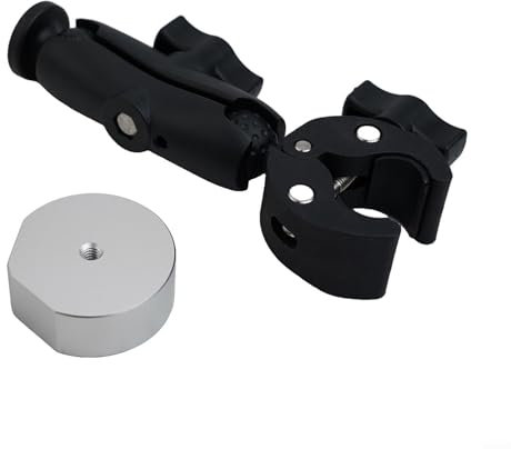 Emiif Morsetto per tubo rotondo regolabile per Starlink per mini parabola satellitare, staffa per tubo portatile con regolazione dell'angolo per palo del tetto della scala del camper