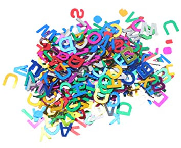 Ciieeo 6000 Stück Alphabet-konfetti-dekorationen Partyzubehör Für Hochzeit Geburtstag Tischdekoration Biologisch Abbaubare Buchstaben Plastik-konfetti-streusel