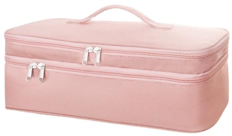 Sac de voyage pour sèche-cheveux, étui de transport double couche pour sèche-cheveux, sac de rangement résistant à la chaleur pour brosse à air chaud, organisateur de protection pour outils de