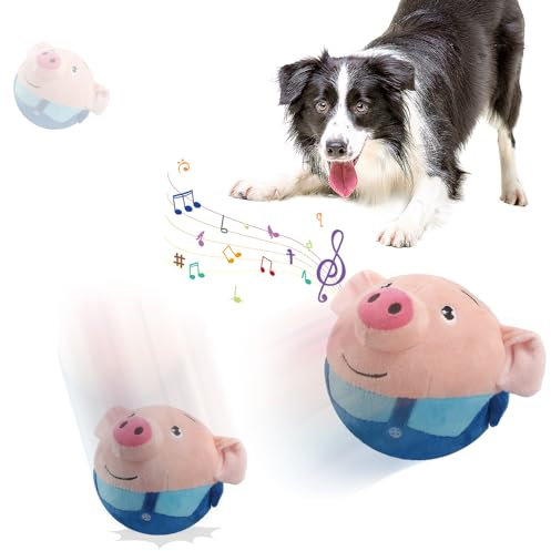 FUXNGZI Interaktives Hundespielzeug, Aktives Bewegendes Haustier-Plüschtier, Magic Ball für Hunde, Hundeball Sprechendes und Wiederholendes Lustiges Stofftier (#03)