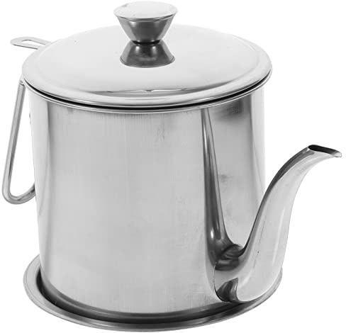 Zerodeko Edelstahl Fettbehälter Mit Sieb Und Untersetzer Ölkanne Zum Auffangen Und Filtern Von Speckfett Und Bratöl Hitzebeständig Mit Ergonomischem Griff Für Sichere Küchenanwendung