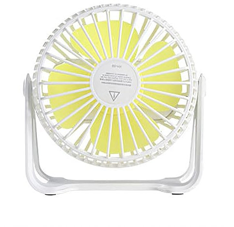 Mini ventilateur USB portable ultra silencieux avec rotation à 360 °, circulation d'air personnelle rechargeable avec filtre de sécurité, parfait pour la maison, le bureau et les voyages (blanc)