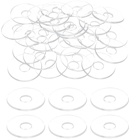 QUARKZMAN Kunststoff Unterlegscheiben M6 × 20 × 1mm 150 Stück | dichtungsringe bolzen gewindestange Dichtscheiben Transparent Flache Ausführung für Schrauben & Muttern Scheiben Sortiment
