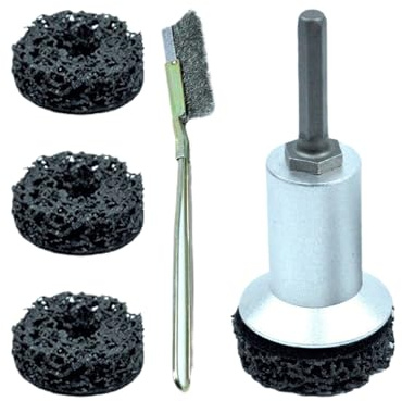 Yjkedfh Nettoyeur De Moyeu - Kit De Brossage pour Moyeu | Outil De Nettoyage Compatible Perceuse Elimine Rouille Poussiere Graisse pour Jantes Direction Goujons Disque De Frein Voitures Camions