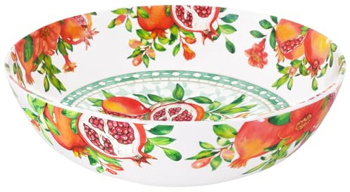 Les Jardins de la Comtesse - Grand Saladier en Mélamine Pure - Toucans de Rio - 4L / Ø 31 cm - Service de Table de la Vaisselle Quasi-Incassable MelARTmine