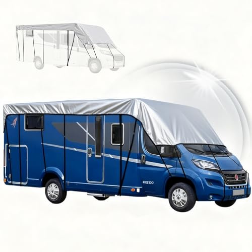 Housse pour Camping-Car,Bâche en Toile Imperméable Protection UV | Couverture Solaire Anti-UV Véhicule - pour Camping Plage Désert Hiver Véhicules