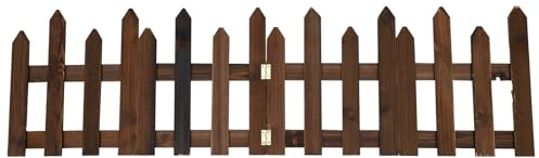 FUTUREORYY Recinzione Decorativa in Legno Anticorrosivo da Giardino, Recinzione Divisoria per Cortile 29x34x120 Cm, Resistente e Riutilizzabile per Aiuole e Balconi, Installazione Flessibile