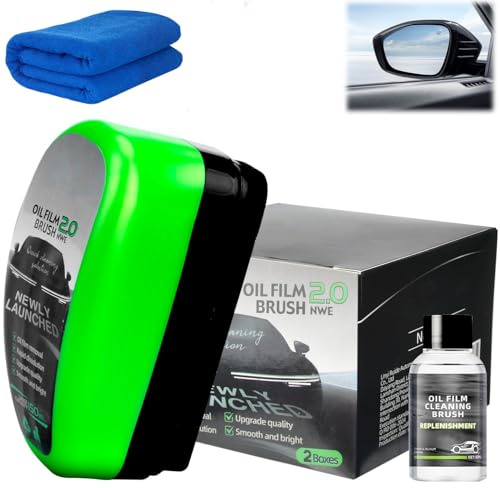 Clear Vision Car Glass Cleaner, Car Window Cleaner, Automotive Oil Film Cleaning Brush, Windscreen Cleaner,Glass Oil Film Remover, Oil Film Removal for Easily Improve Clarity and Visibility