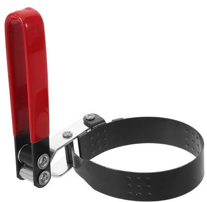 NUOBESTY Clé à Sangle Réglable en Acier Robuste pour Démontage Filtre Huile Auto, Petite Clé 60-73 Mm Surface Antidérapante, Outil Mécanique Polyvalent pour Entretien Moteur
