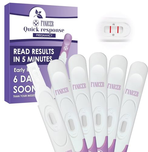 6 StüCk Schwangerschaftstest,Schwangerschaftstest FrüHtest,pregnancy test | Schwangerschaft Bestimmen, 3-5 Minuten Schnellerkennung, Selbsttest FüR Zuhause, Einzeln Versiegelte Verpackung(Violett)