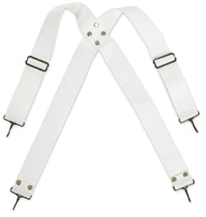 GEWA Marching Drum, Marschtrommel Zubehör Trageriemen für Bass Drum, Nylon weiß, 3 cm breit, verstellbar mit Karabiner