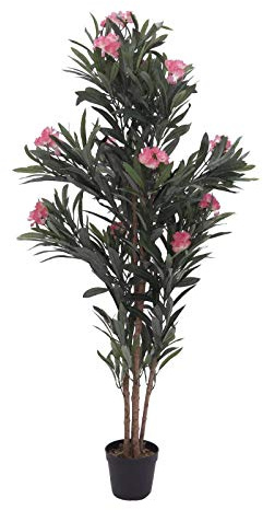 artplants.de Artificial Oleander MINOU, rose- coloured, 5ft/150cm - Artificial flowering plant/Artificial tree