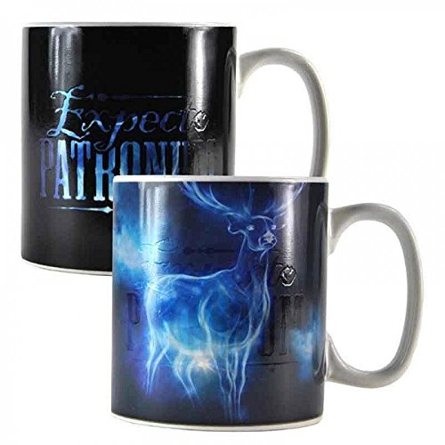 Harry Potter Thermoeffekt-Tasse XL Patronus - weiÃŸ, Bedruckt, aus Keramik, Fassungsvermögen ca. 400 ml.