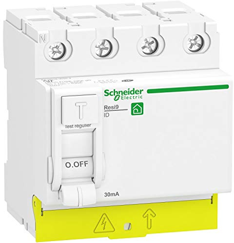 Schneider Electric - Resi9 - interrupteur différentiel - 4P - 63A - 30mA - Type A - peignable - R9PRA463