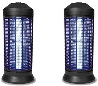 2er Set elektrische Profi Stechmückenfallen Insektenvernichter mit UV Licht, Lampe für Räume bis jeweils 600 m²