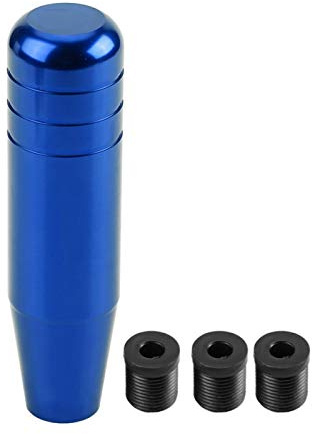 blue gear knob + Schaltknauf, Universal Aluminiumlegierung Auto Manueller Schaltknauf Griff Schalthebel 13cm(Blau)