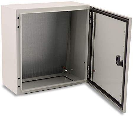 BOXEXPERT® Verteilerkasten außen wasserdicht [Schutzklasse IP66, Stahlblech] 400x400x200mm - Serie Treva | Schaltschrank außen | Stromkasten Außenbereich | Schaltkasten | Verteilerkästen