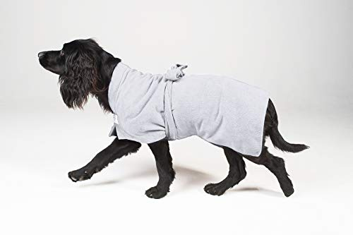 Toby och Alexander superabsorberande, snabbtorkande hundbadrock, handduk kappa (XS, Mizzle)