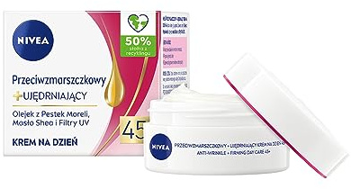 NIVEA Anti-rides + Crème de Jour raffermissante 45+, 50 ml