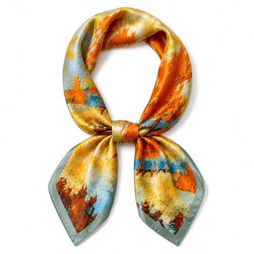MAIRY Scarves for Women Silk Bandana Scarf Women's Satin Hijab Headwear Headband Fashion Neckerchief Ladies Scarves Lightweight Bandana,70143