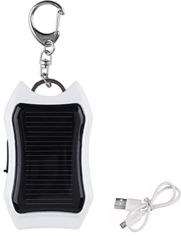 Utomhus gräshuvud solcellsladdare nyckelring 1 200 mAh mobil kraft energisparande praktiskt batteri handlampor uppladdningsbar, telefonladdare, mininyckelring med LED-ficklampa