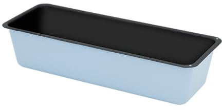 Riess, 0633-028, Brotbackform 35 cm, BACKEMAILLE BLAU, LBH 36,7x14,2x8,3 cm, Gew. 0,716kg, Volumen 3,2 L