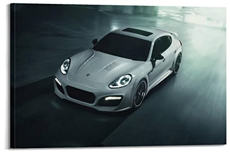 WELTS Sportwagen-Poster für Porsche Panamera GrandGT Supercar dekoratives Gemälde Leinwand Wand und Kunst Bild Familie Schlafzimmer Dekor 60 x 90 cm