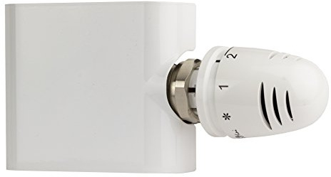 Ventil-Armaturen Set Multiblock Universal für Heizkörper Badheizkörper mit Mittelanschluss inkl. Thermostatkopf (Durchgang (Rohre aus dem Boden), Weiß)
