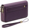 GAEKEAO Portefeuille Femme Grand, Porte Feuille Feminin Cuir Végétalien Double Fermeture à Glissière, RFID Porte chequier, avec Multiples Poches Portefeuilles et Porte-Cartes Idee Cadeau Femmes