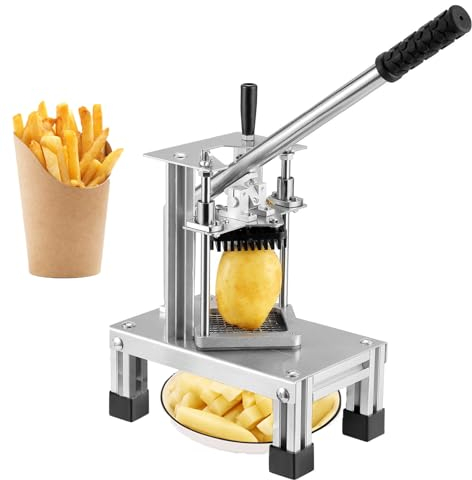 WuDLi Potato Chipper, Commercial Potato Slicer With 3 Blades, Manual Fruit And Vegetable Slicer With Food Plate, French Fry Cutter For Potatoes, Carrots, Cucumbers And Vegetables