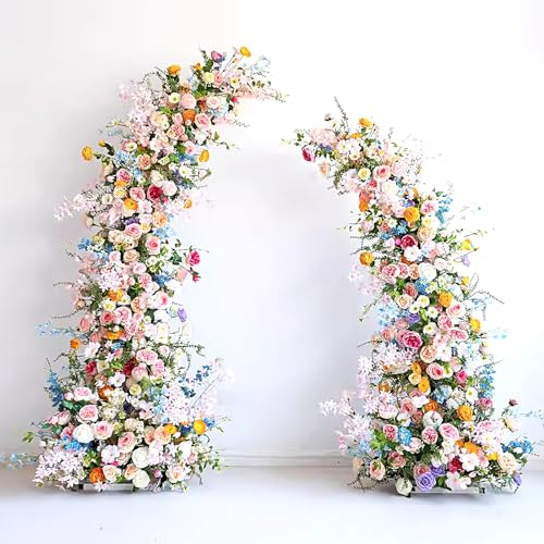 LLZJDDPLY Hochzeitsbogen Eckig Einstellbar Hintergrundständer Metall Traubogen Hochzeit mit Basis Tragbar Rohr und Drapier for Geburtstags, Partys, Bankett Dekorationen
