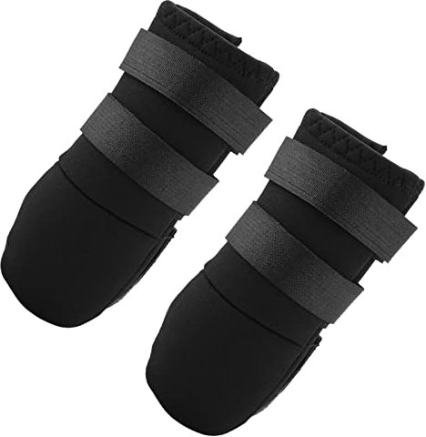 AKLOSIPY 2 Stück Hundestiefel mit I-Slip-Sohle für Hunde Unterschiedlicher Größe, Zwei Riemen, Welpenstiefel, Hundeschuhe Zum Laufen auf Jedem (L)