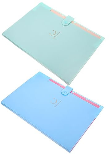 GRADENEVE Exquisites Design 2-teilige Dokument-Organizer-Ordner Akkordeon-Dateiordner mehrere Aufbewahrungstaschen