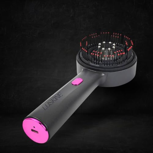 Luskine GlowBrush, spazzola per capelli, massaggi, terapia LED, vaporizzazione di olio, massaggio e stimolazione