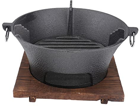 VICASKY 1 jeu de barbecue de camping au charbon de bois pour l'extérieur Barbecue portable avec grille de cuisson pour jardin, camping et fêtes Couleur bois aléatoire