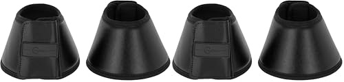 Kerbl Hufglocken Protecto (Farbe schwarz, Größe XFull, Innenfutter aus Kautschuk, stabiler Klettverschluss, Pferdezubehör) 3211613 (Packung mit 2)