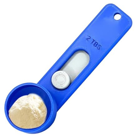 Cuchara de proteínas, cuchara medidora deslizante 2 en 1, cuchara medidora sin derrames, con base de silding 2 en 1, embudo de medición para polvo de proteínas con embudo para café, proteína y leche