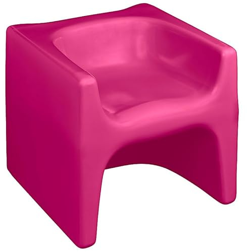 Wendehocker mit DREI Sitzhöhen für Innen- und Außenbereich | wetterfester Wendehocker für Kinder | kippstabil, abwaschbar, UV-stabil in vielen schönen Farben (Magenta)