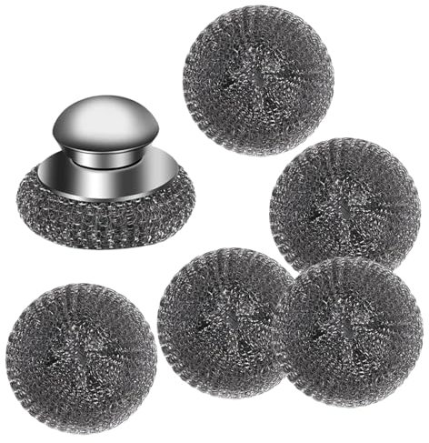 1 juego de almohadillas de lana de acero, resistentes para diversas tareas de limpieza de electrodomésticos de cocina, herramientas de limpieza ampliamente utilizadas