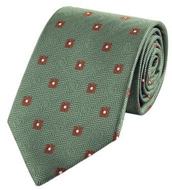 WANYING Corbata para hombre, 8 cm, color verde, corbata de jacquard, tejido estándar, para negocios, informal, formal, boda, fiesta, retro, 8 × 145 cm