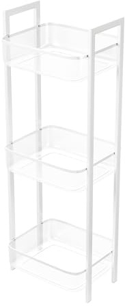 Amig - Mueble Organizador Multiuso - 3 Cestos en Altura - Acero Blanco - Almacenamiento en Cocina de Tarros, Verduras o Frutas - Medidas: 33 x 25 x 85 cm