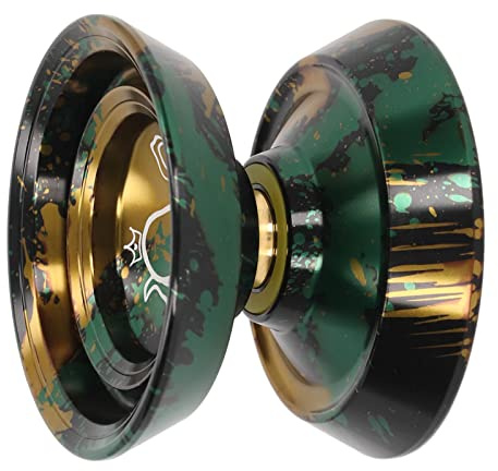 Marhynchus Yoyo Profesional de Aleación de Aluminio No Respondiendo Premium con Alta Estabilidad de Rotación para Niños y Adultos Principiantes y Avanzados (Color Oro Negro)